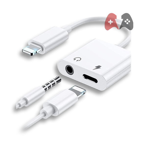 2-in-1 Dual Lightning Headphone Adapter Cable, Lightning 3.5mm, headphone Jack Adapter