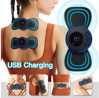 Mini Pulse Body Massager for Neck Pain Relief - EMS Butterfly Design for Men & Women