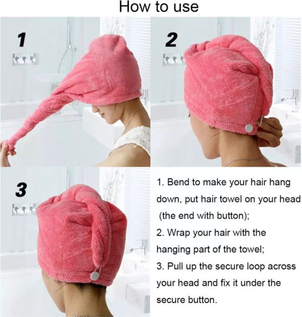 Turby Towel – Super Absorbent Quick-drying Hair Cap